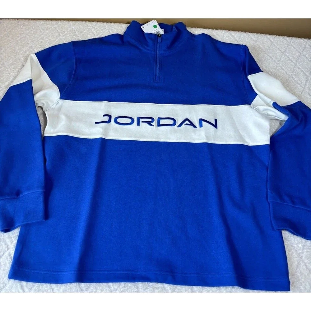 NWT Jordan Sport Dri Fit  1/4 Zip Golf Fleece Pullover Lightweight Size L   $100